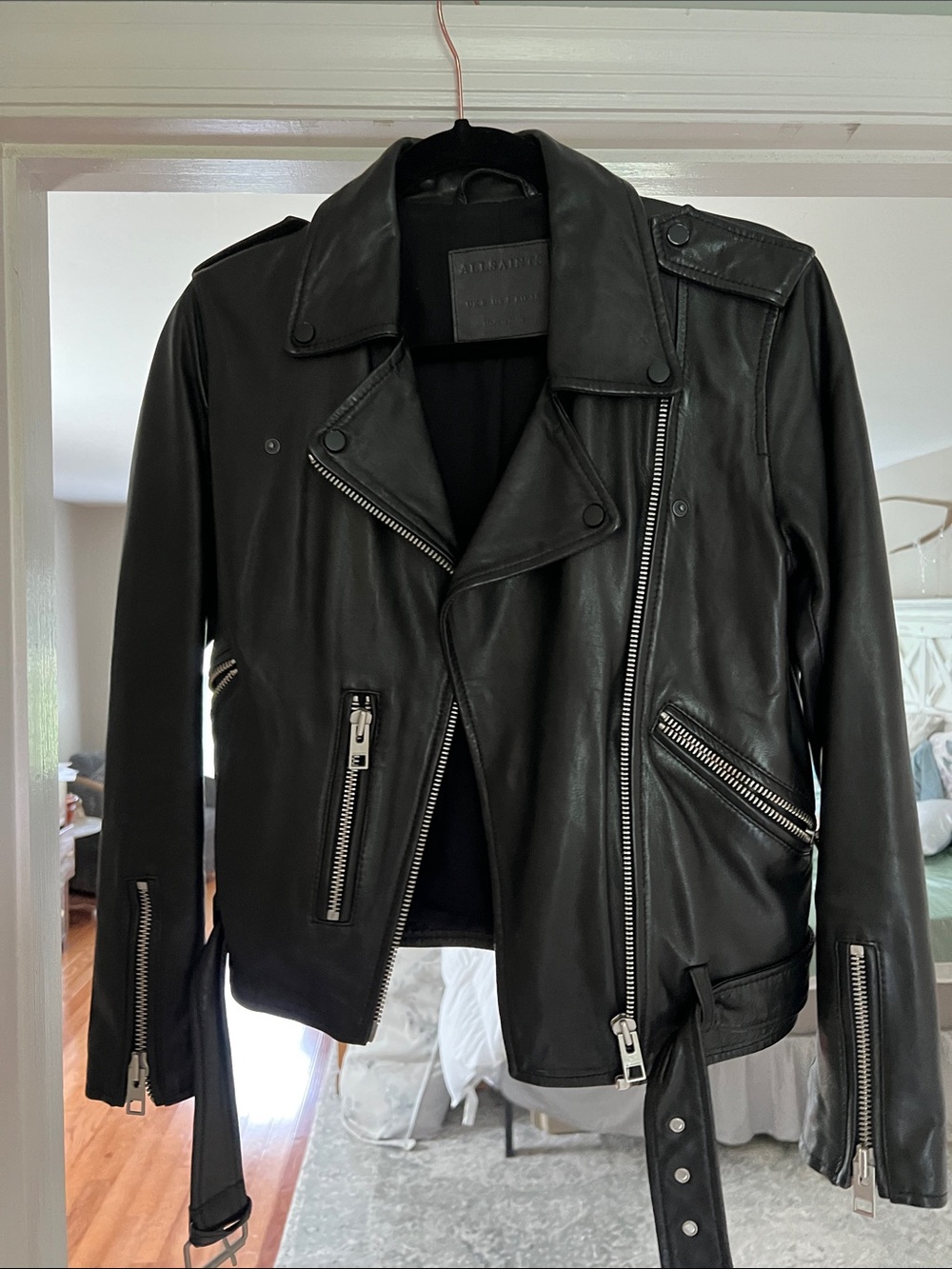 All Saints Balfern Leather Jacket size 4
